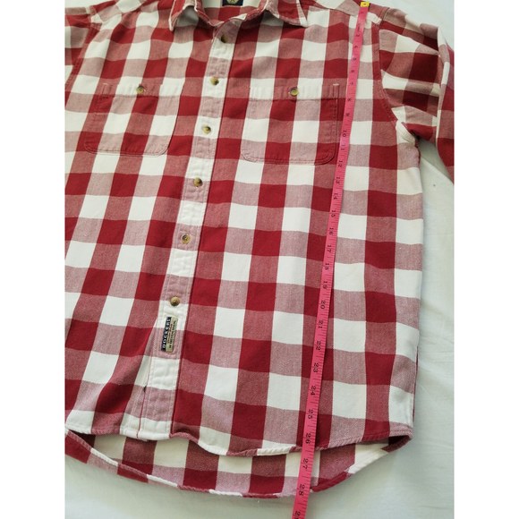 Dockers Women's Drop Shoulders Red/White Plaid Shacket Button Down Sz M NWOT - Picture 9 of 10